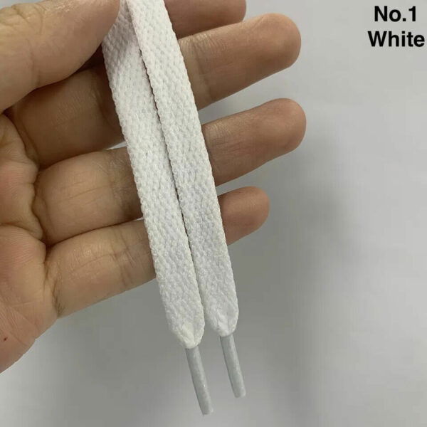 8mm Flat Shoe Laces 200cm White