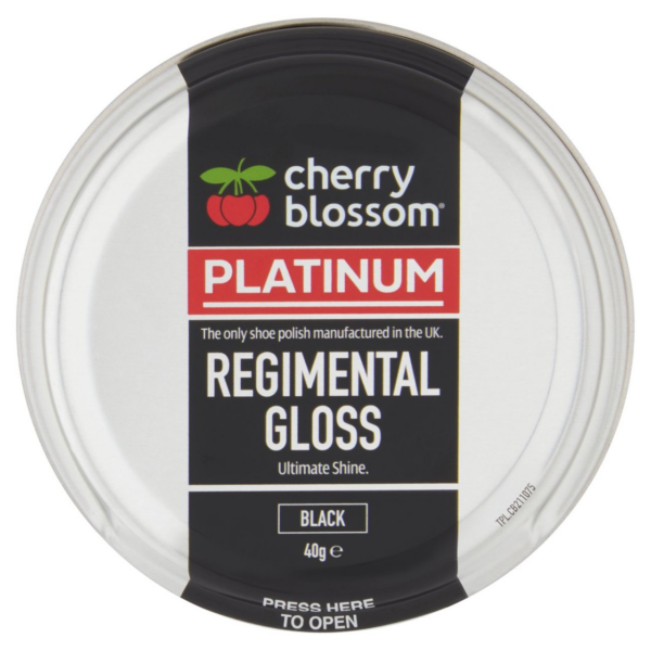 Cherry Blossom Platinum Shoe Polish 40g - Gloss Black