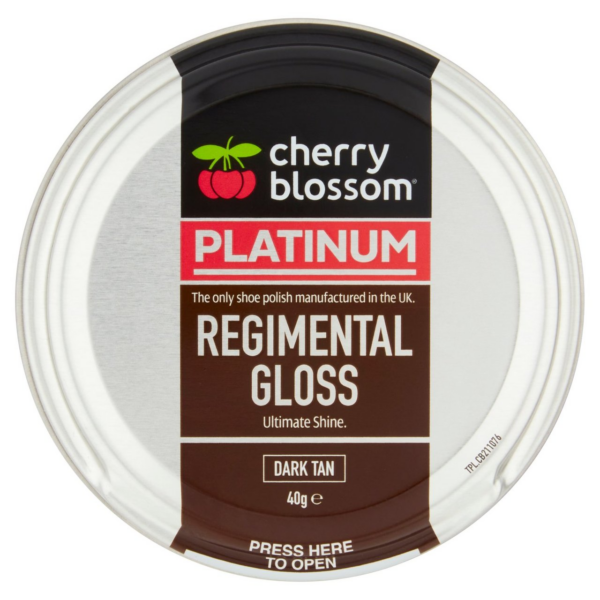 Cherry Blossom Platinum Shoe Polish 40g - Gloss Dark Brown