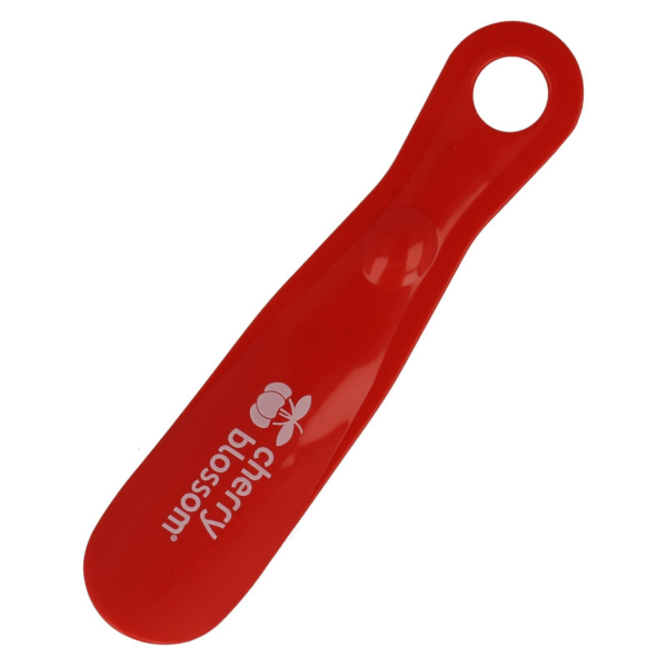 Cherry Blossom Red Plastic Short Shoe Horn - 17cm