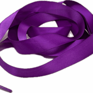 Flat Purple Satin Ribbon Shoelaces - 20mm wide